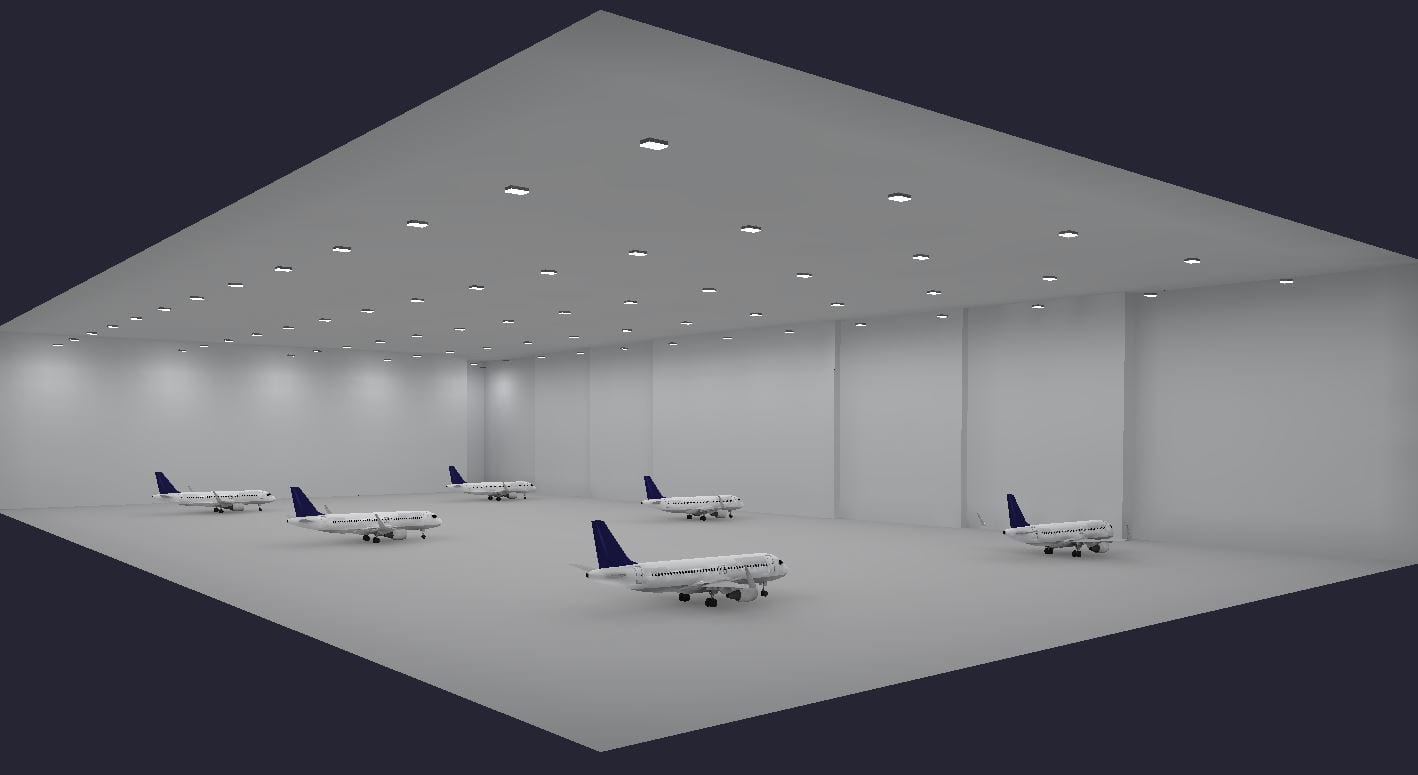 How to illuminate a hangar